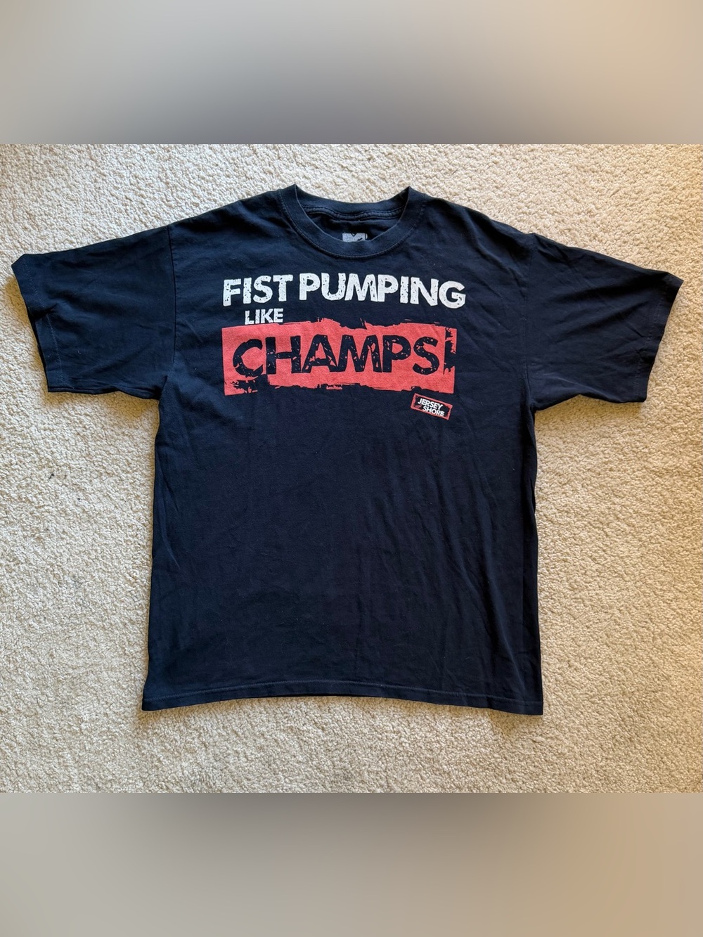 2010 MTV Jersey Shore Fist Pumping Like Champs Graphic Tee L